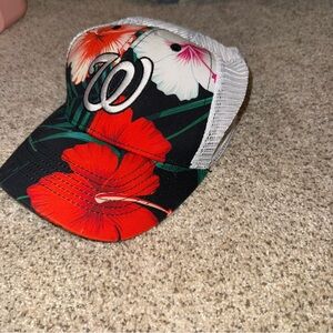 Washington Nationals Floral Baseball Cap with Mesh Back